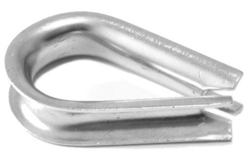 Lanový náprstok, slza, pozinkovaný, 3mm, 10 ks.