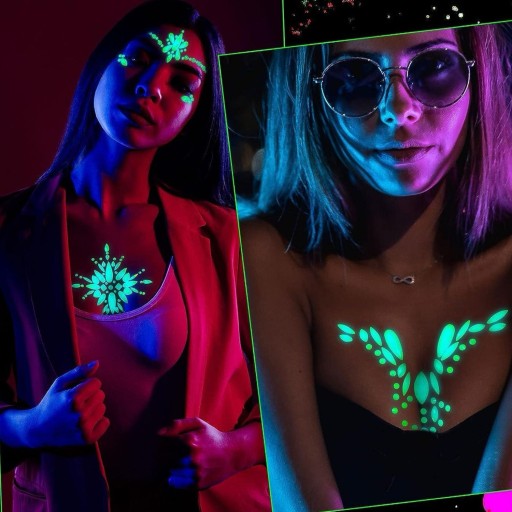 NÁLEPKY KRIŠTÁĽOV FACE ZIRCONIA diamanty ŽIARI V TME 3D