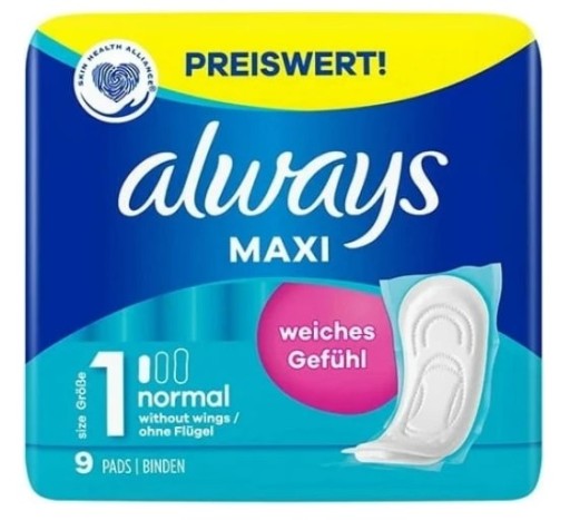 VŽDY MAXI NORMÁLNE SANITÁRNE NOSIKY 9 KS