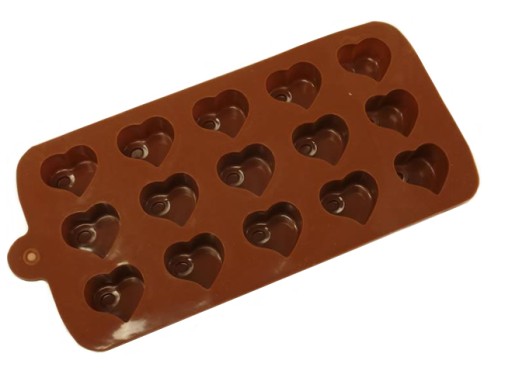 SILIKÓNOVÁ FORMA NA ČOKOLÁDU ČOKOLÁDY SRDCE VALENTÍNSKE SRDCE PRALINE