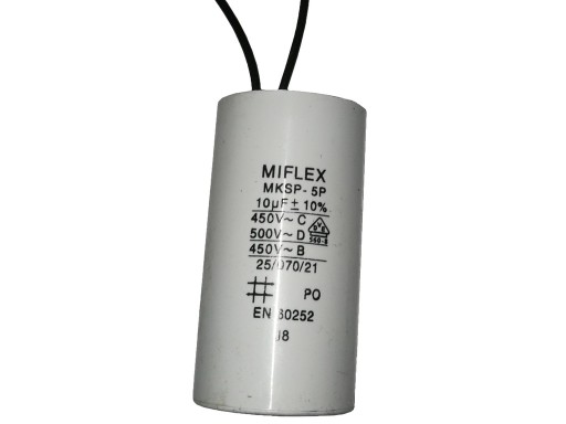 MOTOROVÝ KONDENZÁTOR 10uF 450V / 500V MIFLEX