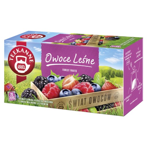 LESNÉ OVOCIE TEEKANNE ovocný čaj ČAJ malina černica 20 VRECKOV