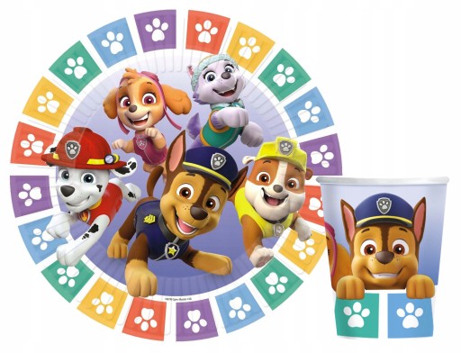 Paw Patrol papierové taniere 23 cm