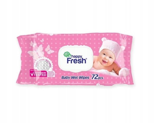Happy FRESH vlhčené obrúsky 1 x 72 ks.