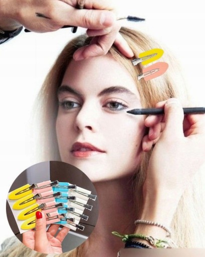 Sada 4 beztlakových sponiek na make-up do vlasov
