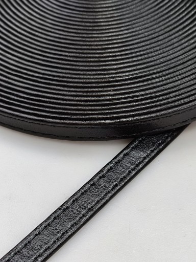 Eko kožený remienok na tašku 8 mm / 100 cm čierny
