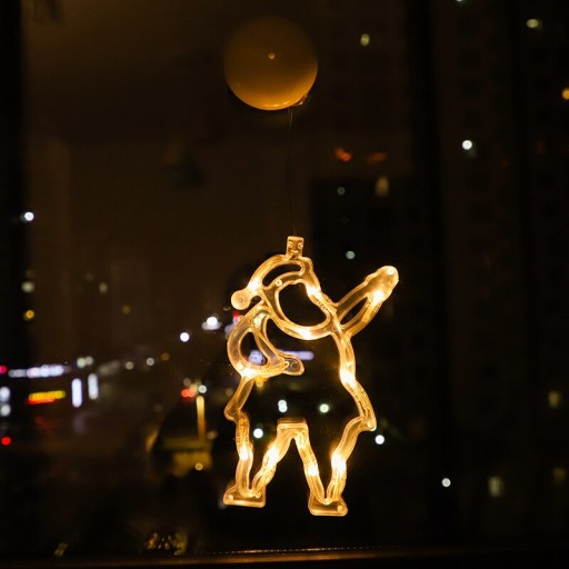 Vianočný vešiak na okno Santa Claus na batérie