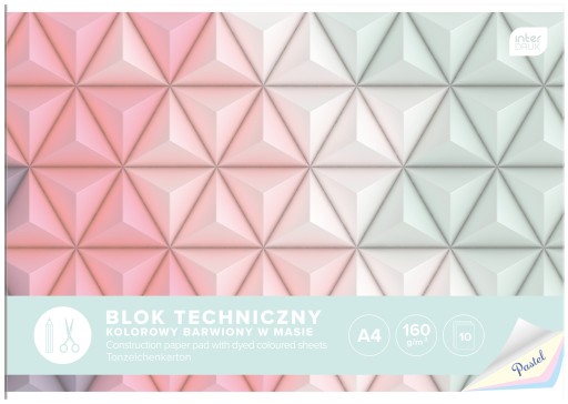 TECHNICKÝ BLOK, farebný PASTEL A4 10k Interprint