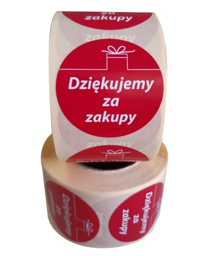 ĎAKUJEME ZA NÁKUP nálepka štítok ROUND 1000