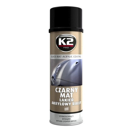 K2 SPRAY MATTE BLACK 500ml AKRYL.LAK