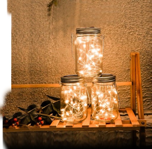 SOLAR záhradné svietidlo JAR sklenený lampáš