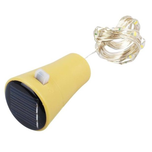 UZÁVER FĽAŠE 20 LED SOLÁRNYCH LAMPY DRÔTOVÁ DEKORÁCIA