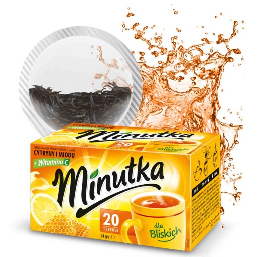 Čierny expres čaj s medom a vitamínom C Lipový kvet 20 T Minutka