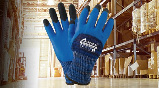 Pracovné rukavice Bezšvové latexové ochranné rukavice Arhem BLUE FIX 8-M