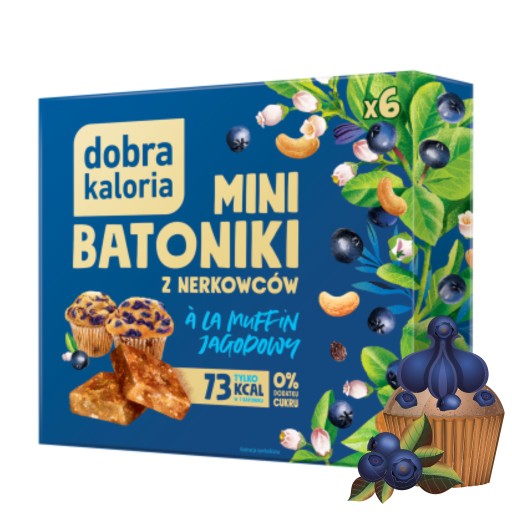 Mini Dobra kalorická tyčinka, bobule, zdravá desiata