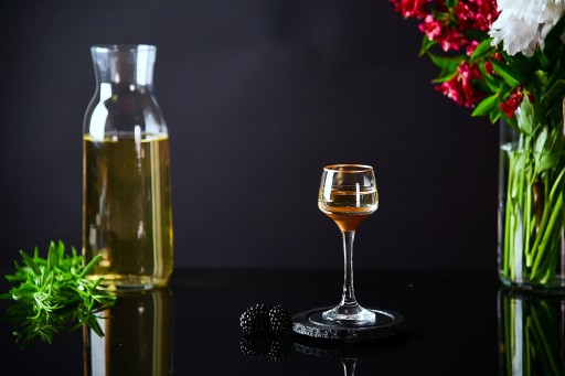 RUČNE ZDOBENÉ POHÁR NA VODKU, 75ml, ZLATÁ