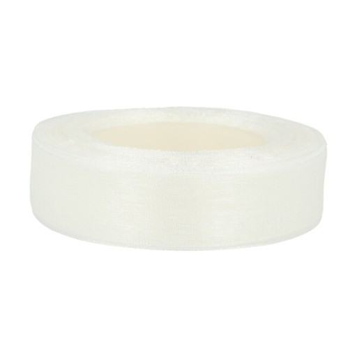 ŠIFÓNOVÁ STUHA BIELA polyesterová STUHA 25mm ORGANZA 3001