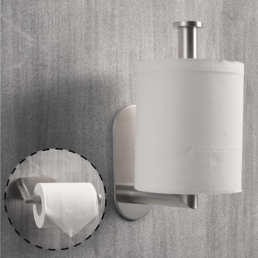 SAMOLEPIACI DRŽIAK NA TOALETNÝ PAPIER STRIEBORNÝ LOFT NEINVAZÍVNY