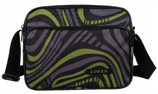 Pánska messenger taška Loren H02-600D zelená potlač