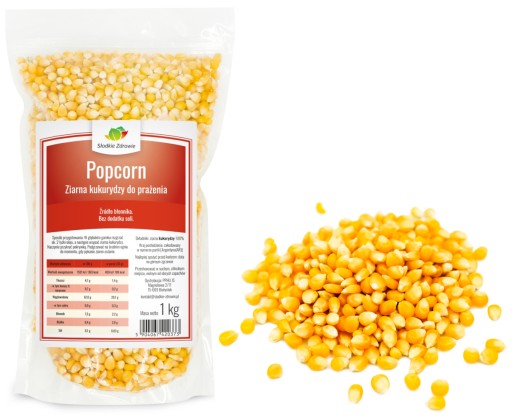 POPCORN kukuričné zrno bez soli 1000g 1kg