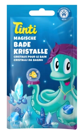 Tinti, Detská prísada do kúpeľa, kryštály, modrá, 60 g