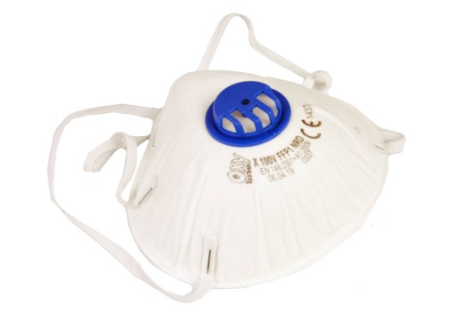 PROTIPRACHOVÁ POLMASKA S VENTILOM, MODRÁ