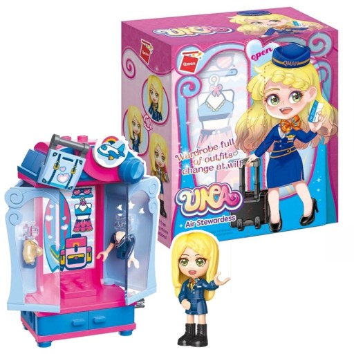MINIFIGUROVÉ BLOKY QMAN UNA ŠATNÍK S OBLEČENÍM
