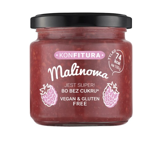 MALOVÝ džem 190g BEZ CUKRU, bez lepku, vegetariánsky