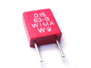 150nF/63V MKS-2 r-5mm výrobca WIMA - 10 ks