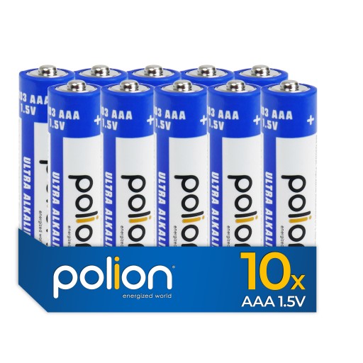 10x Polion AAA / 1,5V LR03 Ultra Alkaline batérie do diaľkového ovládača 10ks