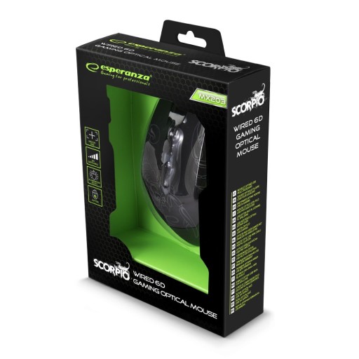 6D OPTICKÁ USB KÁBLOVÁ HERNÁ MYŠ MX203