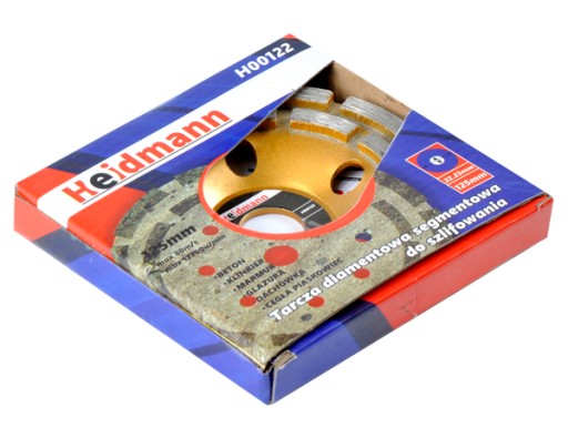 Diamantový štít. segment.duble na brúsenie betónu 125mmx22,23 Heidmann H00122