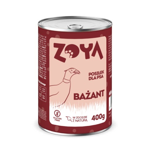 Mokré krmivo ZOYA - Bažant, konzerva, 400g