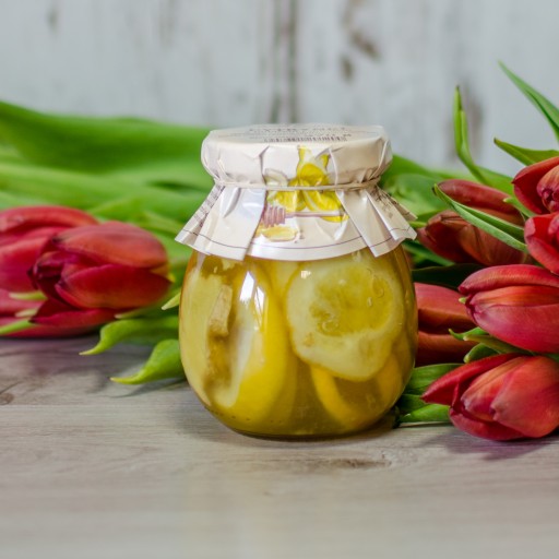 CITRÓNY SO ZÁZVOROM A MEDOM CITRÓNY PRÍRODNÝ SIRUP 270g Ogródek Dziadunia