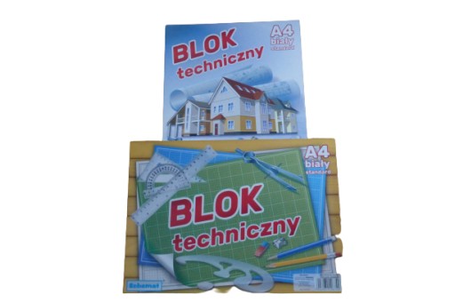 ŠKOLSKÝ TECHNICKÝ BLOK, BIELY, A4, 10 LIST
