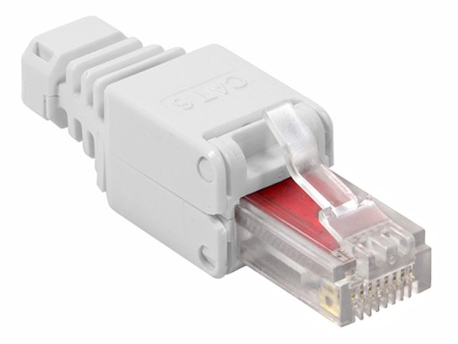 RJ45/8P8C UTP zástrčka cat.6, krútená dvojlinka, drôt/lanko AWG23-26, bez náradia