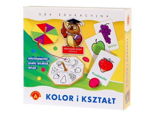 VZDELÁVACIA HRA FARBA A TVAR SOVA CHYTRÁ HLAVA
