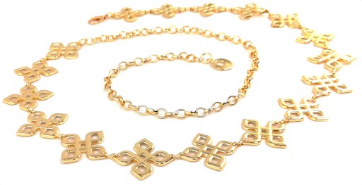 OZDOBNÝ OPASOK, ELEGANTNÁ ZLATÁ KOVOVÁ REŤAZKA