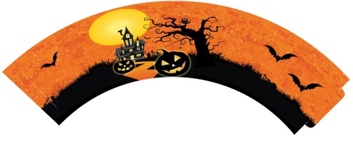 Obliečky na košíčky Haunted House Halloween 6 kusov HAL-056