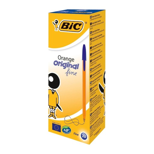 Modré guľôčkové pero Orange Bic