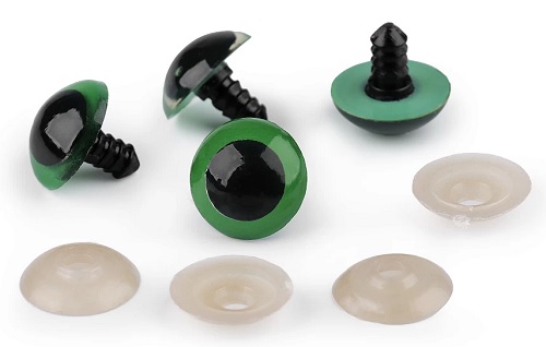 Oči pre hračky maskota 20mm zelené - 1 pár