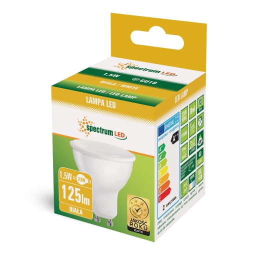 LED žiarovka s matným sklom GU10 1,5W, neutrál