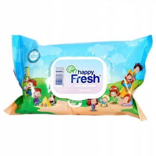 HAPPY FRESH Vlhčené obrúsky pre deti 72 ks.