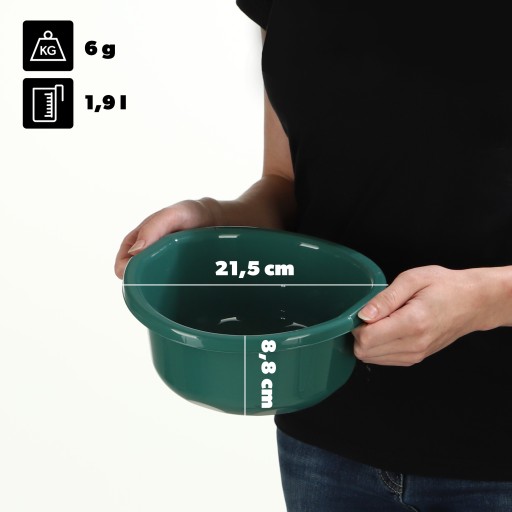 PLASTOVÁ MISKA NA PRÁDLO 1,9L okrúhla NÁDRŽ NA TLAČENIE S RÚČKAMI