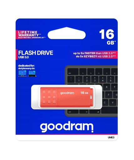 Pamäť Goodram USB 3.0 16GB oranžová