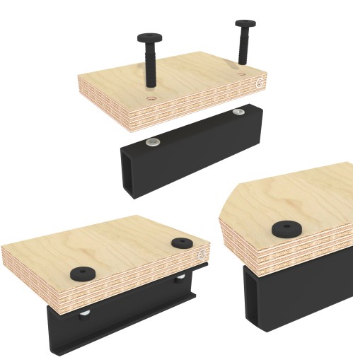 Skrutka s miskou M6 x 30 mm, metrická skrutka na nábytok čiernej farby
