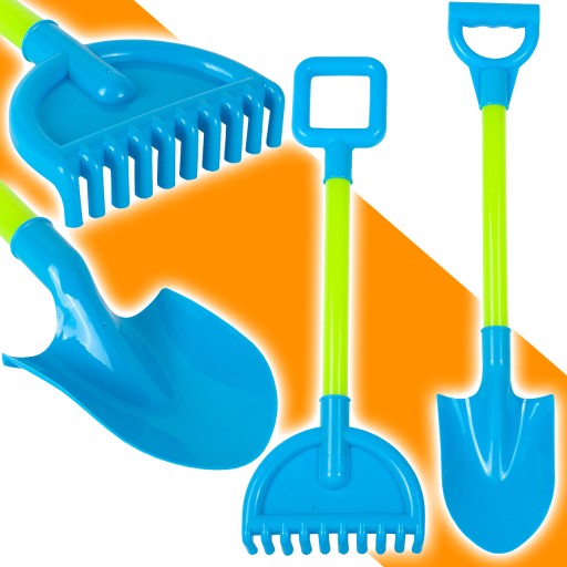 VEĽKÁ LOPATA A HRABĽA DO PIESKU NA PLÁŽOVÉ PÍSOMSKO 44 cm SET PRE DETI