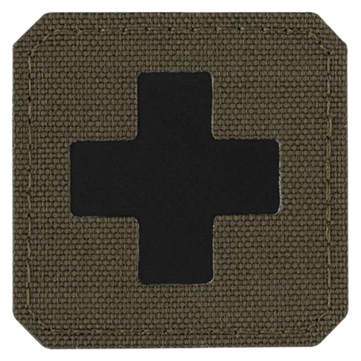 Nášivka na suchý zips MEDIC CROSS LASER CUT M-TAC Medyka Cross Olivovo-čierna