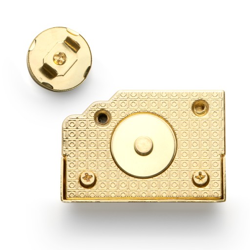 Zlatá magnetická spona na tašku, magnet 50x30mm