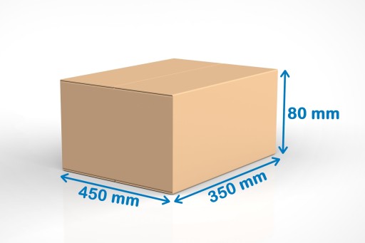 KARTÓNOVÁ KRABIČKA s chlopňou 450x350x80 InPost PACZKOMAT A